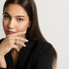 3-teiliger Tricolour Ring – Elegantes Damen-Ringset