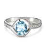 Ring mit blauem Topas – Eleganter Damenring mit Edelstein