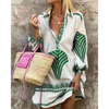 Damen leinendress mit muster - wunderschöne vintage tunika