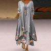 Maxikleid - elegantes damenkleid mit taschen und floralem stickerei