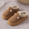 Wärmi Pantoffle - Dame-Hueschue mit Sherpa-Fütterig und Riemedetail