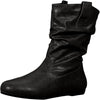 Winter-Stiefeletten für Damen – warme Stiefel mit runder Spitze und flacher Sohle