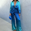 2-teiliges satin loungewear ensemble - schickes damen pyjama outfit