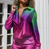 2-teiliges satin loungewear ensemble - schickes damen pyjama outfit