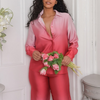 2-teiliges satin loungewear ensemble - schickes damen pyjama outfit