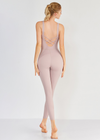 Yoga jumpsuit - stylisches graues activewear für frauen