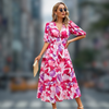 Maxikleid - schickes damenmusterkleid