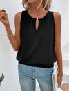 Ärmellose bluse - schicke damenbluse mit schlüssel-loch