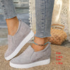 Slip-on sneaker - lässige damenschuhe mit wedge-sohle