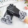 handschuhe - elegante damenwinterhandschuhe mit kunstfellbesatz