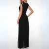 Damen jumpsuit - stilvolle chiffonbekleidung mit eleganten cut-out-details