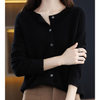 Damen strickjacke - weicher merino knopf-jumper