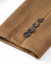 Dame suede blazer - elegante, braune oversized jacke
