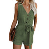 Chic jumpsuit mit gürtel - vielseitiger damen sommer-overall