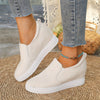 Slip-on sneaker - lässige damenschuhe mit wedge-sohle