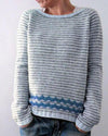 Strickpullover – handgemachter damen-jumper mit geometrischem design