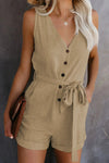Chic jumpsuit mit gürtel - vielseitiger damen sommer-overall