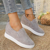 Slip-on sneaker - lässige damenschuhe mit wedge-sohle