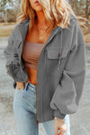 Fleece-Hoodie – Casual Damenjacke mit Reissverschluss und Brusttaschen