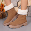 Warme damen slippers - winterstiefel mit plüschfutter und robuster sohle