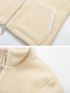Fleece zip-jacke - gemütlicher oversized fleece-mantel für frauen