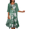 3-teiliger blumenkleid-set - elegante damen sommeroutfit