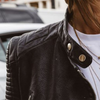 biker jacke - stilvolle schwarze damenjacke