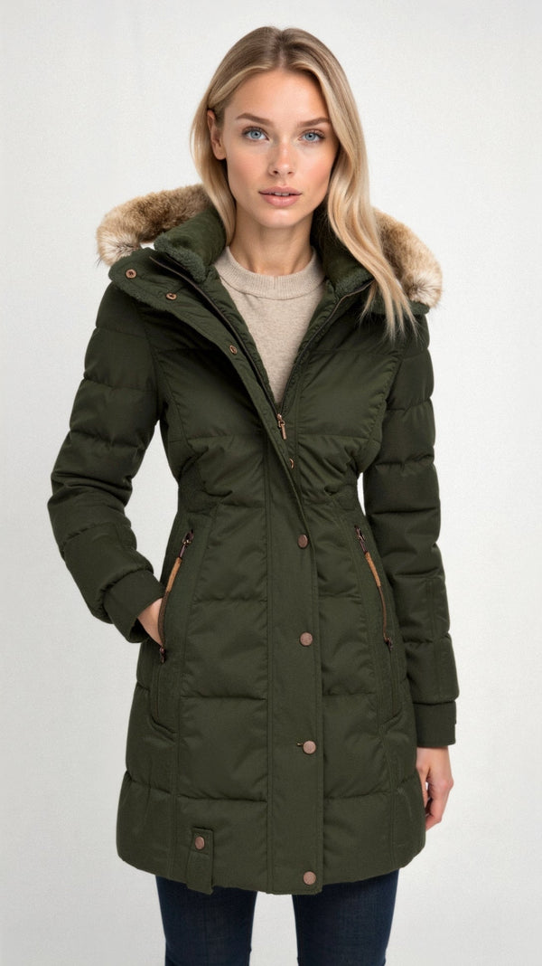 Daunenjacke mit kapuze - isolierte winterjacke für frauen