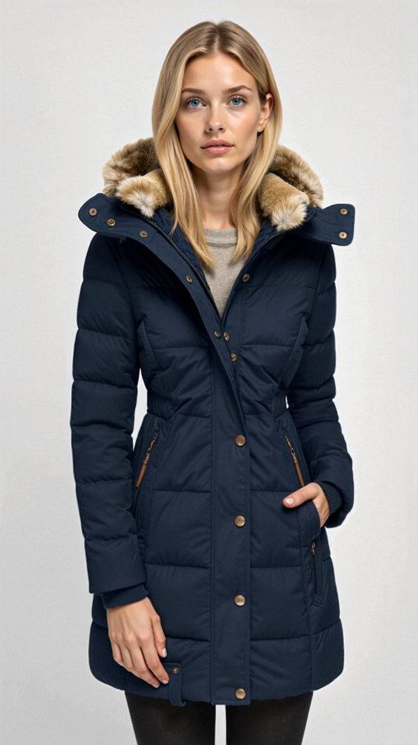 Daunenjacke mit kapuze - isolierte winterjacke für frauen