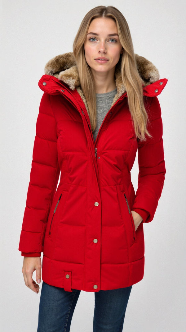 Daunenjacke mit kapuze - isolierte winterjacke für frauen