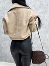 Faux bikerjacke - stylishe damen winterjacke