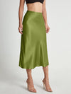 Satin midi-rock - eleganter damenrock