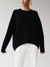 Gestrickter pullover - lässiger oversized-nicktop für damen