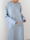 Gestrickter pullover - lässiger oversized-nicktop für damen