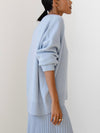 Gestrickter pullover - lässiger oversized-nicktop für damen