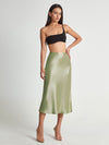 Satin midi-rock - eleganter damenrock