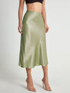 Satin midi-rock - eleganter damenrock