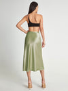 Satin midi-rock - eleganter damenrock