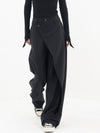 Asymmetrische weite hosen - stilvolle damen-hosen