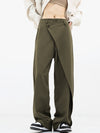 Asymmetrische weite hosen - stilvolle damen-hosen