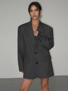 Oversized blazer - massgeschneiderte damenjacke