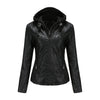 Damen jacke mit kapuze - stylische schwarze zip-jacke