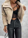 Faux bikerjacke - stylishe damen winterjacke