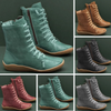 Damen Stiefeletten aus Kunst – trendige Schnür-Winterschuhe
