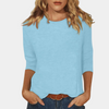 Damen 3/4 arm t-shirt - lässige freizeitoberteil für den alltag
