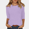 Damen 3/4 arm t-shirt - lässige freizeitoberteil für den alltag