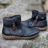 Gemütliche Stiefeletten aus Kunst – stylische Damen-Winterschuhe mit Reißverschluss