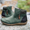 Gemütliche Stiefeletten aus Kunst – stylische Damen-Winterschuhe mit Reißverschluss