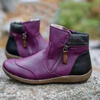 Gemütliche Stiefeletten aus Kunst – stylische Damen-Winterschuhe mit Reißverschluss