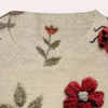 Blumenstickpullover - modischer damenpullover mit bienen und blüten